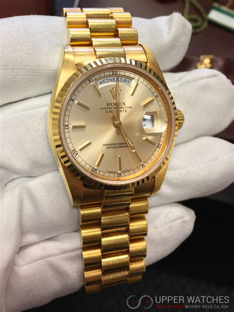 rolex president 18238 18k day date|rolex 18238 production years.